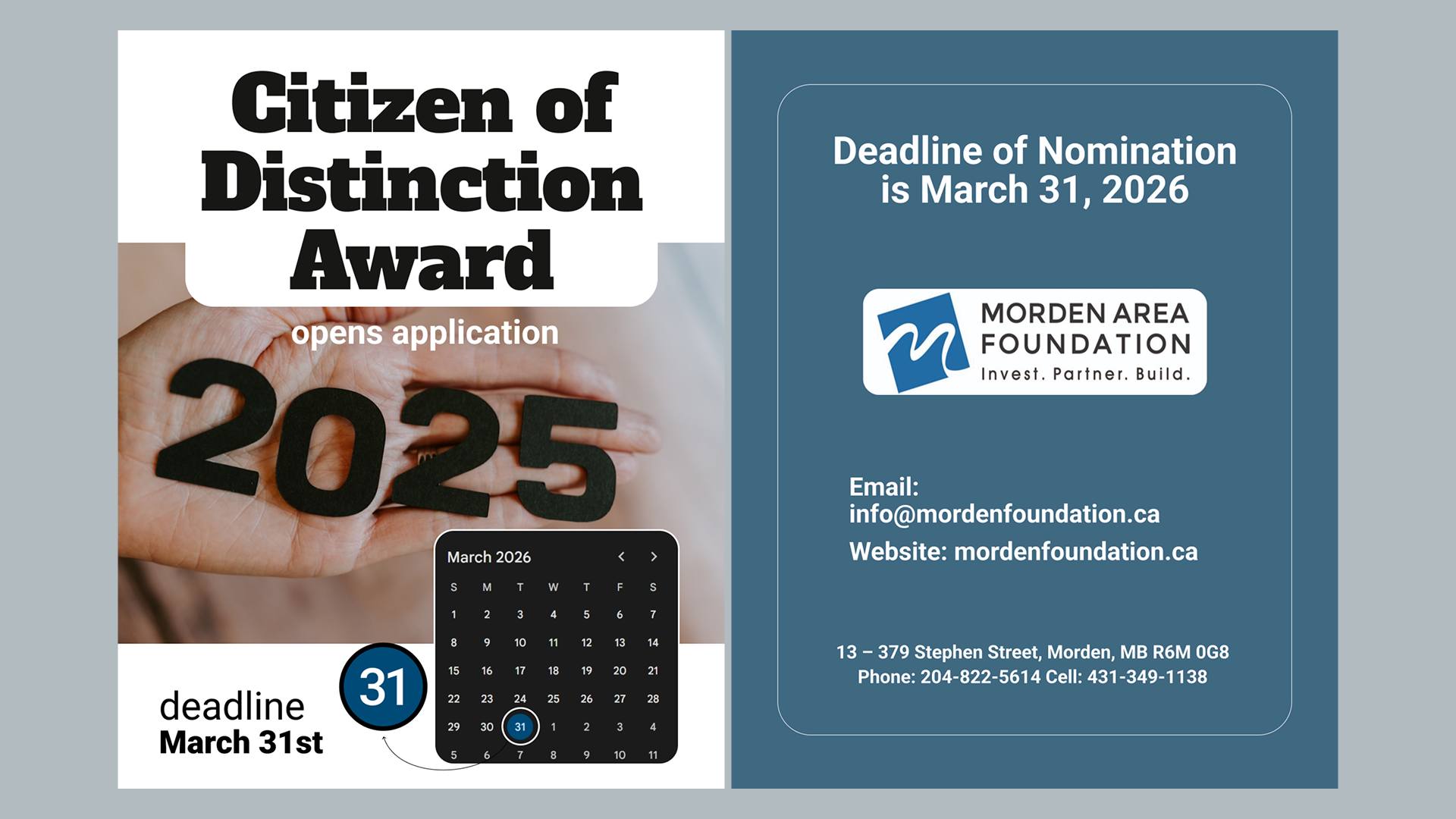 Citizen of Distinction Award 2026 Nominee